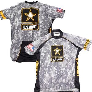 Primal US Army Cycling Jersey Mens Extra Large Flag Camo Color Block